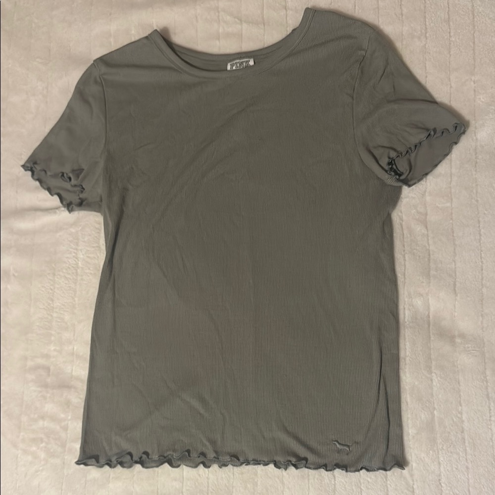 VS PINK Women's Green Short Sleeve